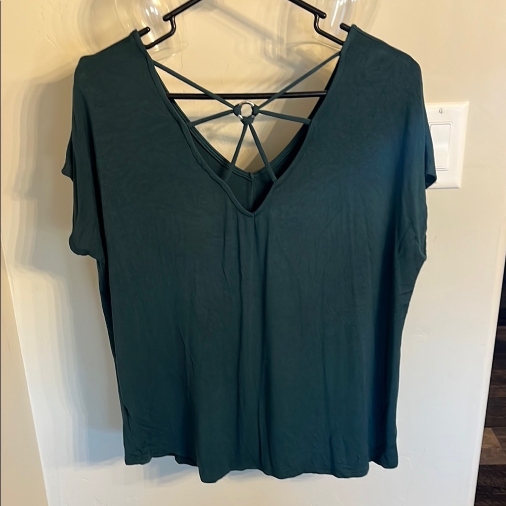 Green Papermoon Women's Top with Back Detail
